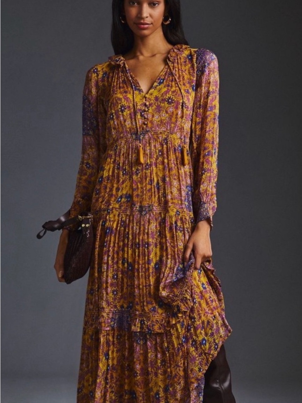 Anthropologie Marais Printed Maxi Dress
